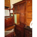 Victorian mahogany secretaire bookcase, the moulded cornice above two glazed doors, the base with