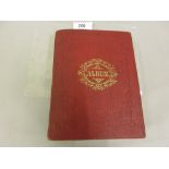 Small red cloth bound album containing a collection of valentines, love tokens, manuscript