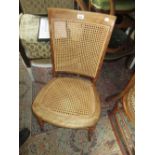 Victorian beechwood nursing chair with cane back