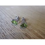 Pair of peridot stud earrings