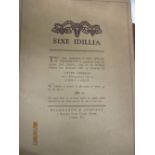 Limited Edition volume, ' Sixe Idillia that is, Sixe Small, or Petty Poems, or Aeglogves, CHO-sen