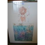 Chris Orr R.A., artist signed Limited Edition lithograph, ' Charlie Parker's Underwater Orchestra ',