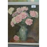 Mary Pitts S.W.A., signed watercolour, carnations in a vase, 16ins x 14ins
