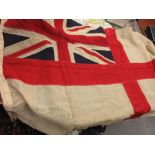 Mid 20th Century British Naval ships linen ensign, 34ins x 68ins
