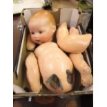 Large Armand Marseille bisque headed baby doll, No. 351/9K with composition body (for