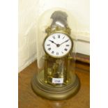 Brass 300 day anniversary clock and a perspex dome