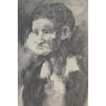 Roberto Mont......? five unframed charcoal drawings, various portraits, one signed