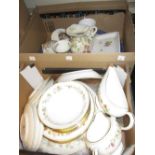 Wedgwood Mirabelle pattern six place setting dinner service together with a Wilton ware oval meat