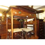 19th Century mahogany bow fronted side table with a single frieze drawer raised on square tapering