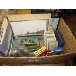 Box of various shipping related items