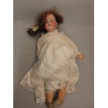 Armand Marseille, bisque headed doll with sleeping eyes, open mouth and four teeth, the head