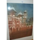 Alison Neville, signed artists proof print, inscribed on gallery label verso ' Mosque Old City