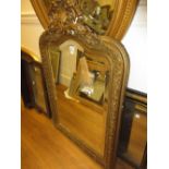French gilded composition wall mirror 47ins high x 31ins wide Unfortunately this is quite damaged