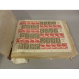 Folder containing a collection of Deutsches Reich stamps in sheets, French Ceres re-prints and