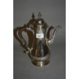 George III silver coffee pot of baluster form, London 1765