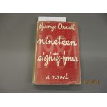 George Orwell 1984, published Secker and Warburg, London 1949, with original red dust jacket Some