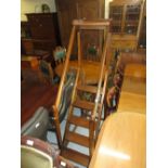 Late 19th or early 20th Century fruitwood five rung library step