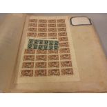 Folder containing various sheets and part sheets of Southern Rhodesia Coronation of George IV
