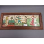 Walter Crane for Maw and Co., group of three tiles, ' Mistress Mary ', ' Tom Tucker ' and ' Little
