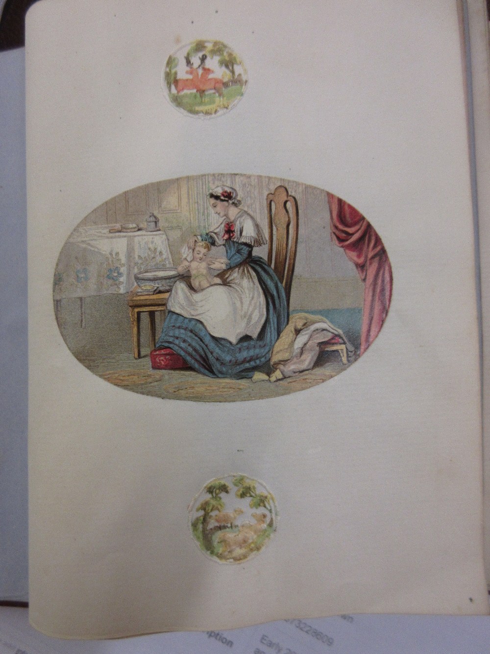 Small red cloth bound album containing a collection of valentines, love tokens, manuscript - Image 3 of 14