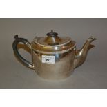 Victorian oval Sheffield silver teapot in George III style