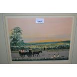 Helen Bradley, pair of artist signed coloured proof prints, ' Summer ' and ' Spring ', 9ins x 12ins,