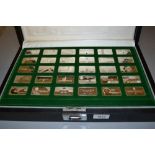 Cased set of thirty ' The Official Gem Ingots ' in sterling silver by Franklin Mint