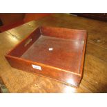 Small 19th Century square mahogany tray