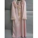 Christian Dior pink lace edged dressing gown