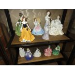 Quantity of Royal Doulton porcelain figures ' My Love ', ' Annabelle ', ' Marie ', ' Harmony ', '