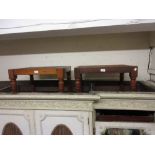 Pair of 19th Century mahogany luggage stands on turned tapering supports