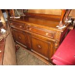 1930's Oak sideboard together with a circular walnut coffee table