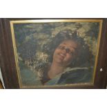 Late 19th / early 20th Century Continental oil on canvas, head and shoulder study of a child, signed