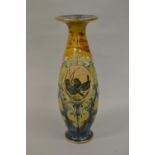 Florence Barlow for Royal Doulton, large stoneware baluster vase decorated with panels of birds in