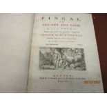 One volume ' Fingal an Ancient epic poem ', in six books, together with several other poems,