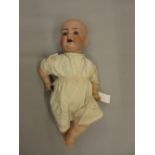 Kammer & Reinhardt Simon & Halbig, German bisque headed doll, the head marked 126, with sleeping