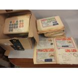 Box containing a collection of paper albums containing a large quantity of French airmail covers,