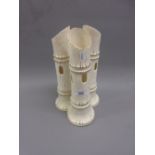 Locke and Co. Worcester vase formed as three bamboo shoots