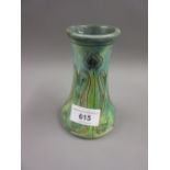 Della-Robbia, small Arts and Crafts waisted vase with incised stylised floral decoration, incised
