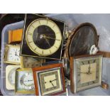 Quantity of various Art Deco and later mantel clocks