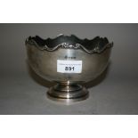 Small 20th Century Sheffield silver rose bowl