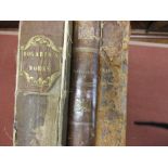 One volume ' The Works of William Hogarth ' by Rev John Trusler, front board detached, London