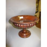 Early 20th Century mahogany pedestal tazza 10.25ins diameter x 7.5ins high In good condition