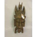 African native carved wall mask