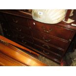 Large reproduction mahogany filing cabinet