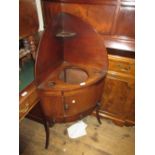 George III mahogany corner washstand