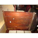 19th Century mahogany inlaid hanging corner cabinet