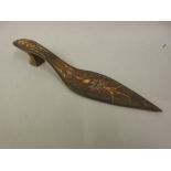 Sorrento ware paper knife in the form of a ladies shoe
