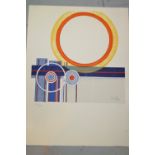 Frank Kupka, Limited Edition lithographic coloured print, No. 51 of 60, unframed, 24ins x 18ins