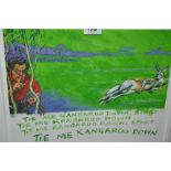 Rolf Harris, set of sixteen Limited Edition colour prints, illustrating his song ' Tie me Kangaroo